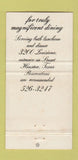 Matchbook Cover - Courtlandts Restaurant Houston TX  30 Strike