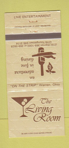 Matchbook Cover - The Living Room Warren OH Youngstown  30 Strike