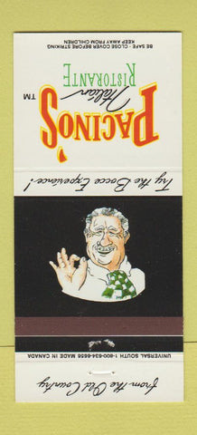 Matchbook Cover - Pacino's Italian Restaurant Kissimmee FL 30 Strike