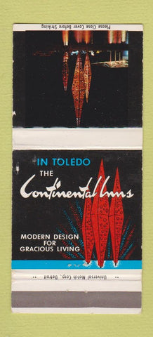 Matchbook Cover - Continental Inns Toledo OH WEAR 30 Strike