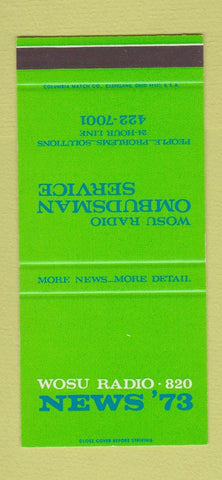 Matchbook Cover - WOSU Radio News  1973 SAMPLE 30 Strike