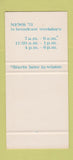 Matchbook Cover - WOSU Radio News  1973 SAMPLE 30 Strike