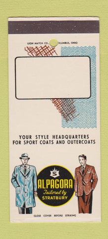 Matchbook Cover - Alpagora Men's Clothes coats SAMPLE 30 Strike