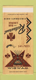 Matchbook Cover - Wig Wam Shuller's Cincinnati OH SAMPLE 30 Strike