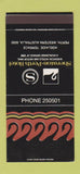 Matchbook Cover - Sheraton Perth Austalia SAMPLE hotel 30 Strike