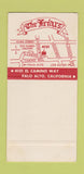 Matchbook Cover - The Friars Palo Alto CA SAMPLE 30 Strike
