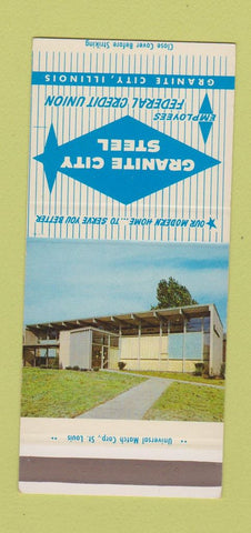 Matchbook Cover - Granite City Steel IL SAMPLE 30 Strike