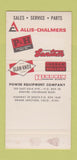 Matchbook Cover - Allis Chalmers Tractors Denver Grand Junction SAMPLE 30 Strike