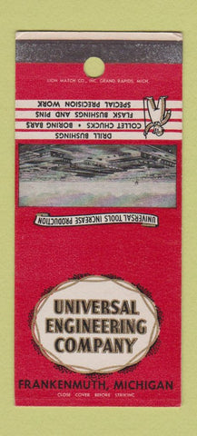 Matchbook Cover - University Engineering Frankenmuth MI SAMPLE 30 Strike