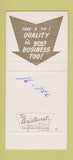 Matchbook Cover - Ford Metal Stamping SAMPLE 30 Strike
