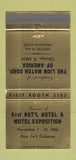 Matchbook Cover - Hotel Expo New York Coliseum 1966 Lion Match 30 Strike