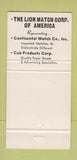 Matchbook Cover - Hotel Expo New York Coliseum 1966 Lion Match 30 Strike