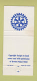 Matchbook Cover - Rotary Convention Denver 1966 Brown Palace WORN 30 Strike