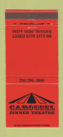 Matchbook Cover - Carousel Dinner Theatre Ravenna OH 30 Strike