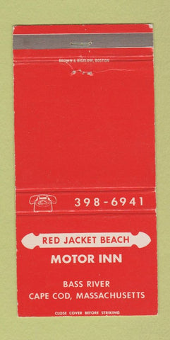 Matchbook Cover - Red Jacket Beach Motor Inn Bass River MA 30 Strike