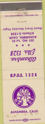Matchbook Cover - Matchbook Cover Elks Club Alhambra CA WEAR
