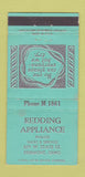 Matchbook Cover - Redding Appliance Fremont OH WEAR 30 Strike