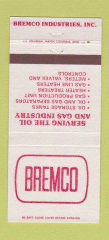 Matchbook Cover - Bremco Industries oil tanks Bremen OH 30 Strike
