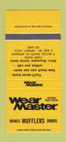 Matchbook Cover - Wear Master Brakes Mufflers Detroit MI 30 Strike