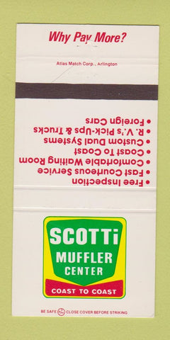Matchbook Cover - Scotti Muffler Center Nashville TN 30 Strike