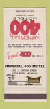 Matchbook Cover - Imperial 400 Motels Little Rock AR 30 Strike