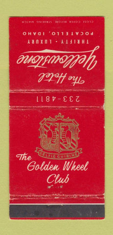 Matchbook Cover - Hotel Yellowstone Pocatello ID WEAR 30 Strike