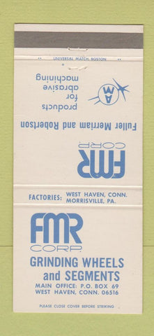 Matchbook Cover - Fuller Merriam and Robertson Abrasive West Haven CT 30 Strike