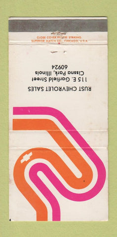 Matchbook Cover - Rust Chevrolet Cissna Park IL WEAR 30 Strike