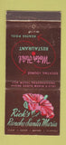 Matchbook Cover - Rick's Rancho Santa Maria CA 30 Stick