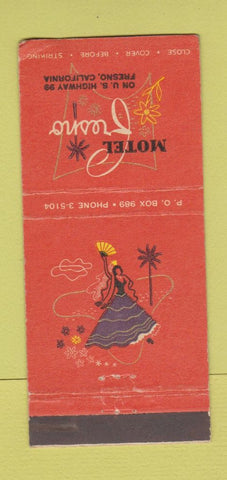 Matchbook Cover - Motel Fresno CA girlie WEAR 30 Stick