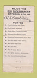Matchbook Cover - 1959 Oldsmobile Muskogee OK POOR 30 Strike
