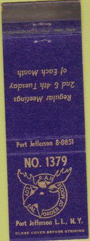 Matchbook Cover - Matchbook Cover Elks Club Port Jefferson LI NY