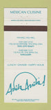Matchbook Cover - Ariba Ariba Mexican Food New York City 30 Strike