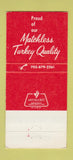 Matchbook Cover - Marval Virginia Turkey 30 Strike