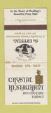 Matchbook Cover - Crystal Restaurant Reading PA WORN 30 Strike