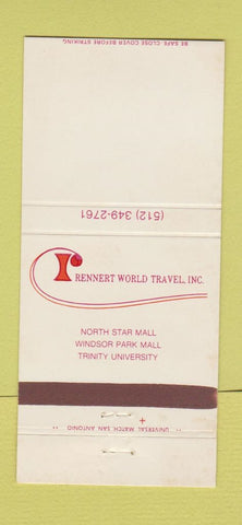 Matchbook Cover - Rennert World Travel San Antonio? 30 Strike