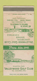 Matchbook Cover - Valleywood Golf Club Santon OH WEAR 30 Strike