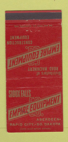 Matchbook Cover - Sioux Falls Empire Equipment Rapid City Aberdeen SC 30 Strike