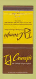 Matchbook Cover - TJ Crump's Houston TX 30 Strike