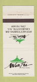 Matchbook Cover - Wan Fu Chinese Restaurant Charlotte NC 30 Strike