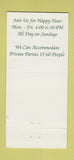 Matchbook Cover - Colonial Tymes Restaurant Hamden CT 30 Strike