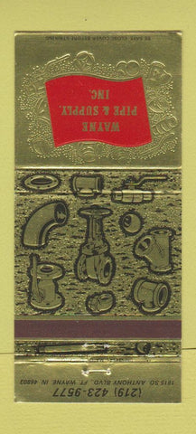 Matchbook Cover - Wayne Pipe and Supply Fort Wayne IN 30 Strike