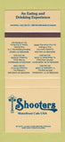 Matchbook Cover - Shooters Cafe  Providence RI Miami FL Puerto Rico 30 Strike