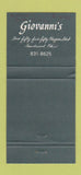 Matchbook Cover - Ristorante Giovanni's Beachwood OH 30 Strike