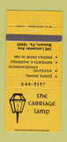 Matchbook Cover - Carriage Lamp Malvern PA 30 Strike