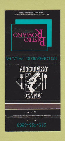 Matchbook Cover - Bistro Romano Philadelphia PA 30 Strike
