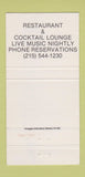 Matchbook Cover - Springfield Alpine Inn PA 30 Strike