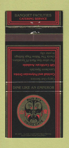 Matchbook Cover - Mark Pi's China Gate CHAIN WEAR 30 Strike