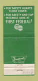 Matchbook Cover Hopkins County Savings Dawson Springs Madisonville KY 30 Strike