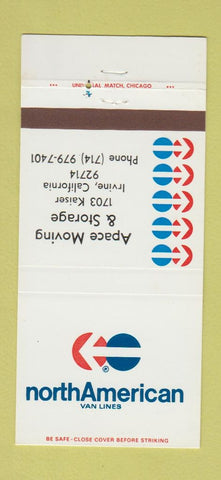 Matchbook Cover - North American Van Lines Irvine CA 30 Strike